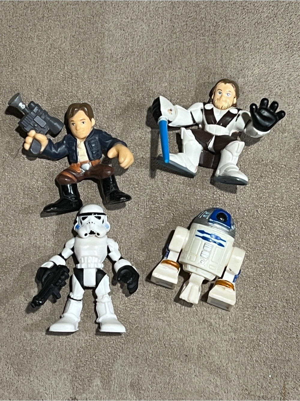 Star Wars Figures Han Solo & Obi-wan Stormtrooper R2 imaginext Galactic heroes